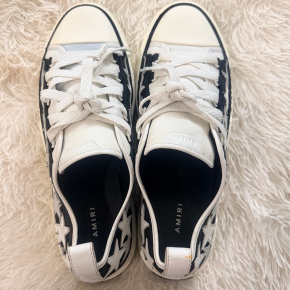 AMIRI Stars Court Low Black White - Mens Size 46 (US 13) #PS23MFSO14-001 - Picture 6 of 16